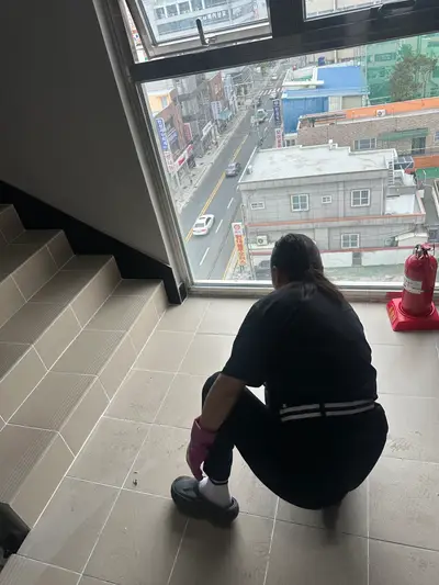창원 마산 건물청소, 오픈전 공사먼지 문의 많았습니다 현장 사진